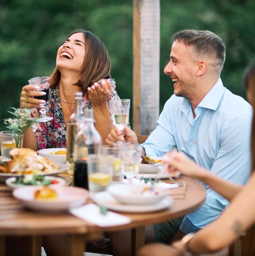 dining at a restaurant