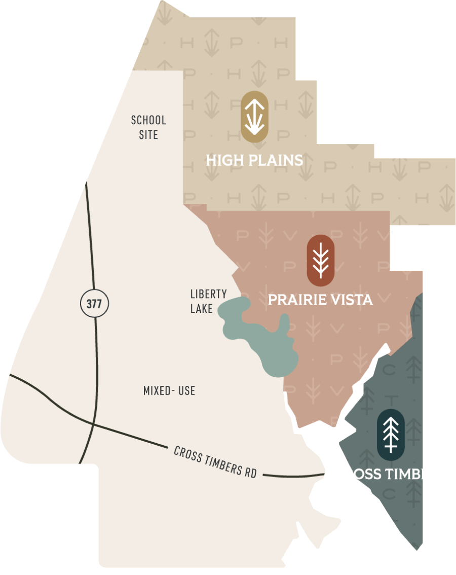 Neighborhood Map with High Plains, Prarie Vista and Cross Timbers